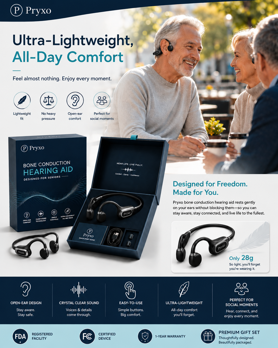 🌎Ends Today: 83% OFF!⏰👂Revitalize your ears again💖 💥 LIMITED TIME OFFER!🔥X2 Bone Conduction Hearing Aid