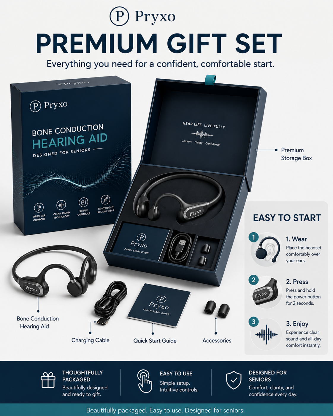 🌎Ends Today: 83% OFF!⏰👂Revitalize your ears again💖 💥 LIMITED TIME OFFER!🔥X2 Bone Conduction Hearing Aid