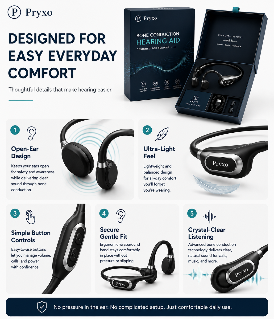🌎Ends Today: 83% OFF!⏰👂Revitalize your ears again💖 💥 LIMITED TIME OFFER!🔥X2 Bone Conduction Hearing Aid