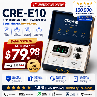 🔥 Today Only! CRE-E10 Smart Hearing Aids — Hear Clearly, Feel Confident Again 💖