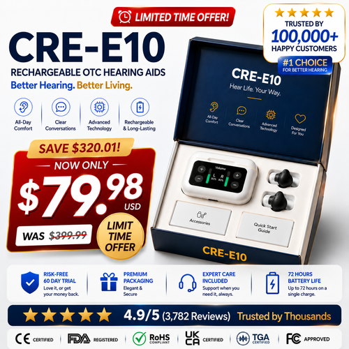 🔥 Today Only! CRE-E10 Smart Hearing Aids — Hear Clearly, Feel Confident Again 💖