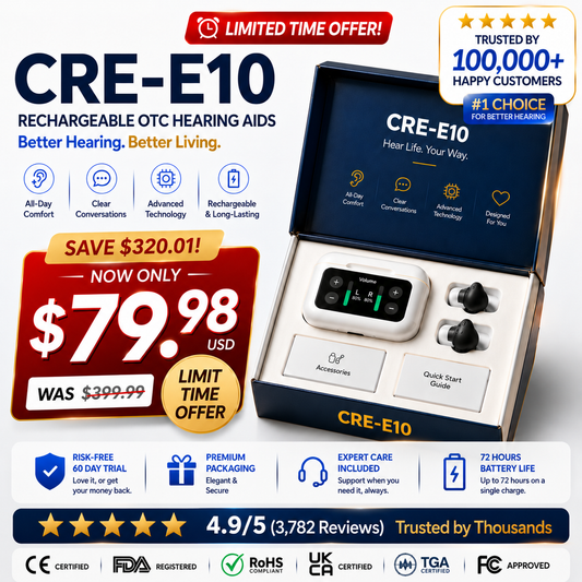 🔥 Today Only! CRE-E10 Smart Hearing Aids — Hear Clearly, Feel Confident Again 💖