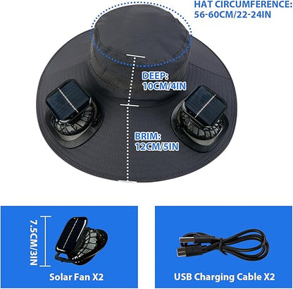 🔥Father's Day Choice⚡2026 New Ultralight Solar Fan Sun Hat🎁Lighter Than a Baseball!⚾(Only 11oz)
