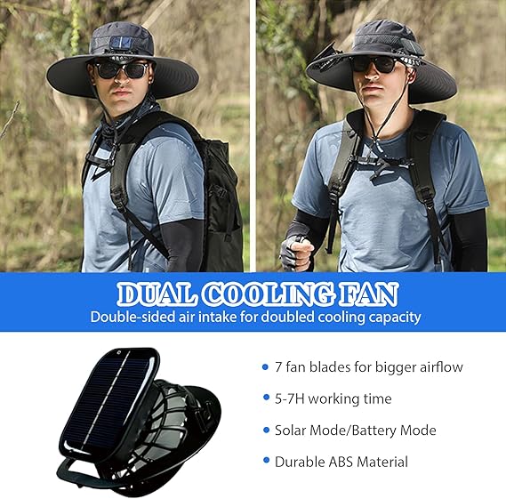 🔥Father's Day Choice⚡2026 New Ultralight Solar Fan Sun Hat🎁Lighter Than a Baseball!⚾(Only 11oz)