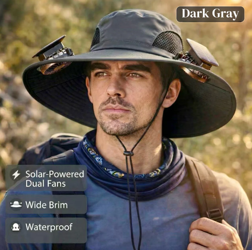 🔥Father's Day Choice⚡2026 New Ultralight Solar Fan Sun Hat🎁Lighter Than a Baseball!⚾(Only 11oz)